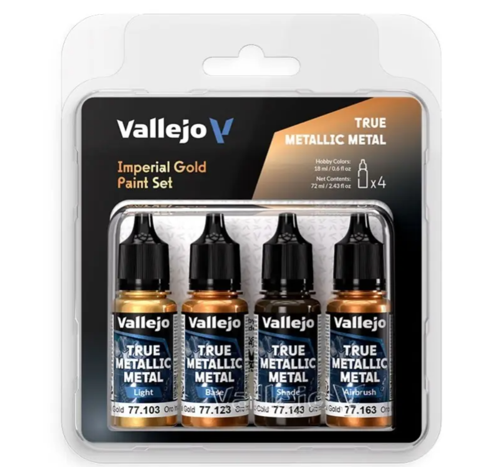 Vallejo - TMM / Set 4 colors - Imperial Gold Paint Set
