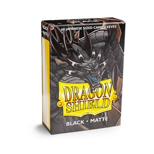 Dragon Shield - Japanese Size Sleeves: Black Matte (60)