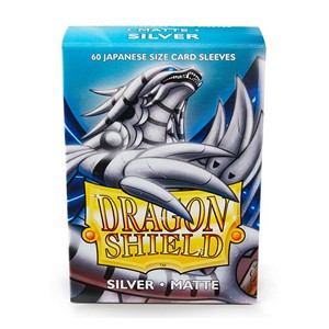 Dragon Shield - Japanese Size Sleeves: Silver Matte (60)